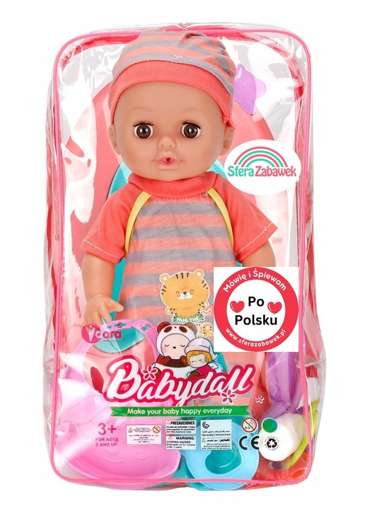 LALKA BOBAS PIJE SIKA MÓWI PO POLSKU SPIEWA KRZESEŁKO KARMIENIA NOCNIK MART