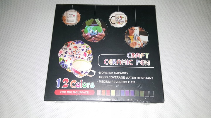 Pisaki do malowania ceramiki 12 kolorów RATEL