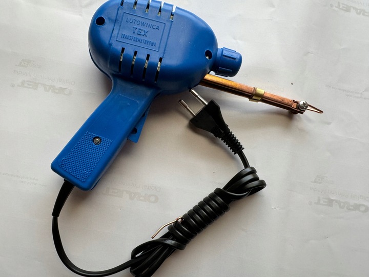 Lutownica transformatorowa Tex 200W NIEBIESKA
