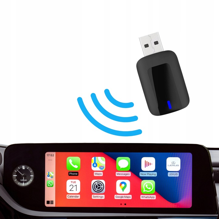ADAPTER WI-FI USB - BEZPRZEWODOWY APPLE CARPLAY & ANDROID AUTO MAŁY PENDRIV