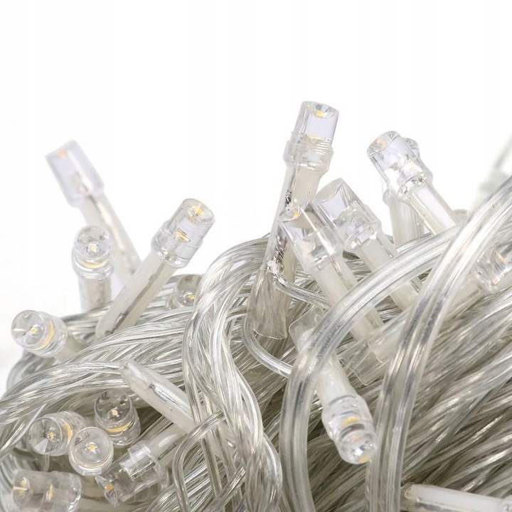 LAMPKI CHOINKOWE ZEWNĘTRZNE / WEWNĘTRZNE 375LED 50M ZIMNY BIAŁY WYTRZYMAŁE