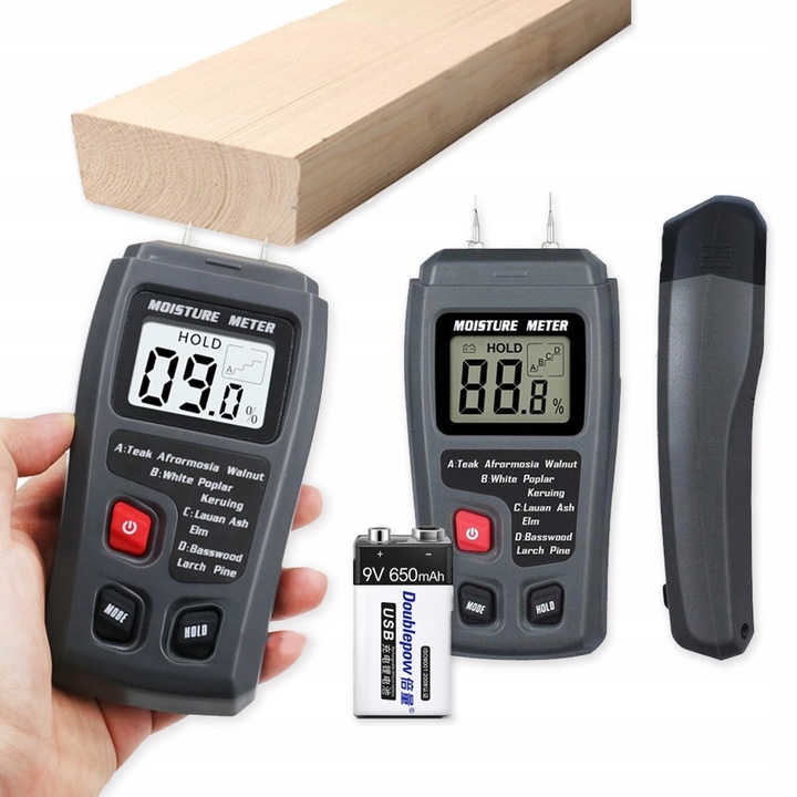 Wilgotnościomierz do drewna Miernik wilgotności drewna WYŚWIETLACZ LCD