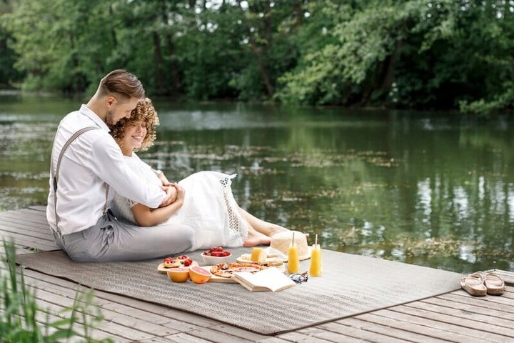 Koc Narzuta Piknik 4 130x150cm Brązowy