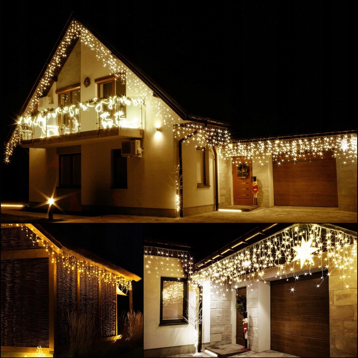 SOPLE 500LED LAMPKI ZEWNĘTRZNE 22,5M TIMER PILOT FLASH KURTYNA DWA KOLORY