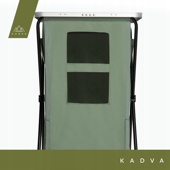 Szafka turystyczna KADVA CAMPshelf 13 zielony OS Aluminiowa powierzchnia