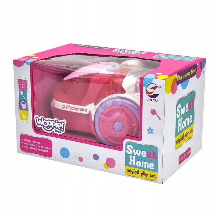 ODKURZACZ RĘCZNY INTERAKTYWNY XXL FUNKCJA SSANIA DŹWIĘK RÓŻOWY WOOPIE