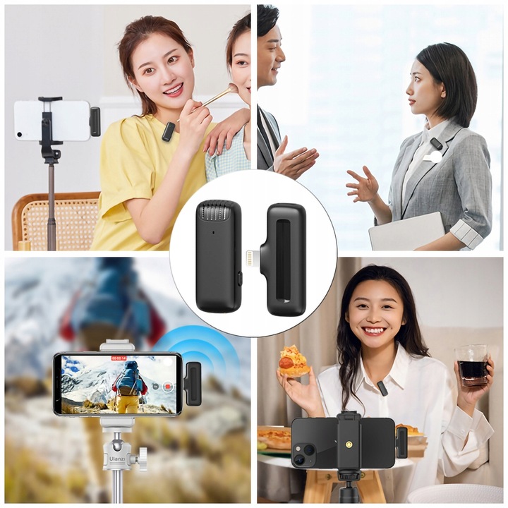 Pojemnościowy Bezprzewodowy Mikrofon Krawatowy ULANZI J11 Lightning