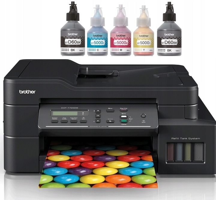 BROTHER DCP-T720DW kolor 3w1 duplex ADF Wi-Fi GWPL + 3 TUSZE + ZESTAW FOTO