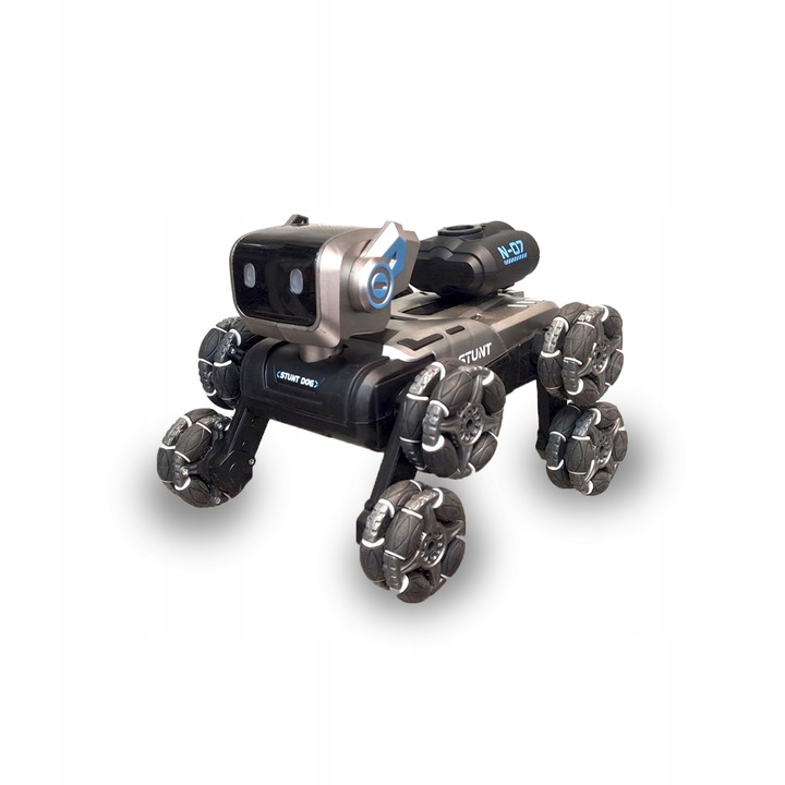 Zdalnie Sterowany Pies Robot 8 Kół Gesty Muzyka Para Wodna Obrót 360 LED