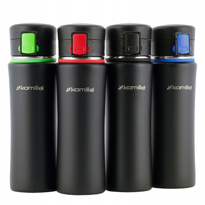 KUBEK TERMICZNY TERMOS STALOWY 100% SZCZELNY pojemny bidon KAMILLE 500 ml