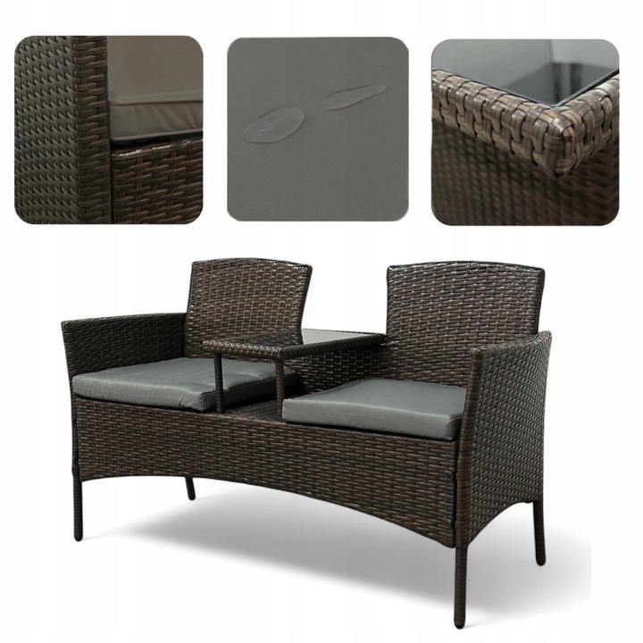 ZESTAW MEBLI OGRODOWYCH NM-03 MTG MEBLE OGRODOWE TECHNORATTAN BRAZ