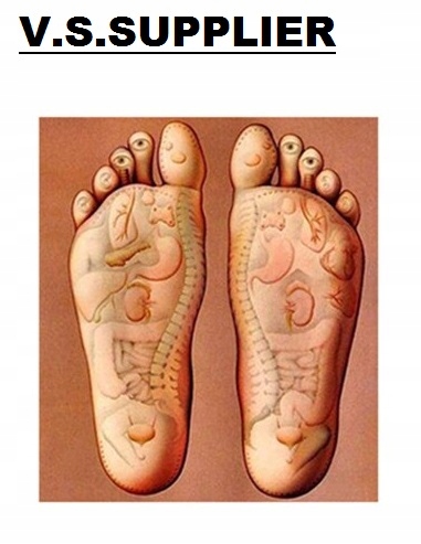 Masażer do stóp drewniany 10 rolek