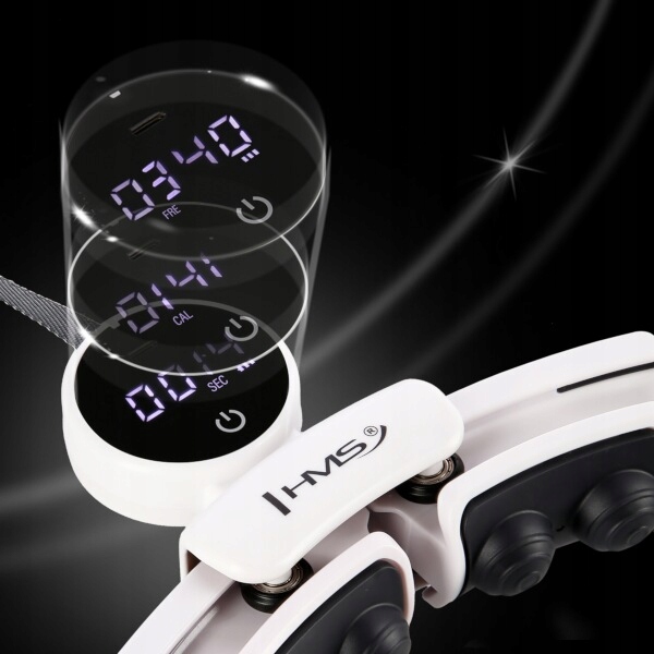 HHM16 HULA HOP WHITE Z MAGNESAMI I OBCIĄŻNIKIEM + LICZNIK HMS