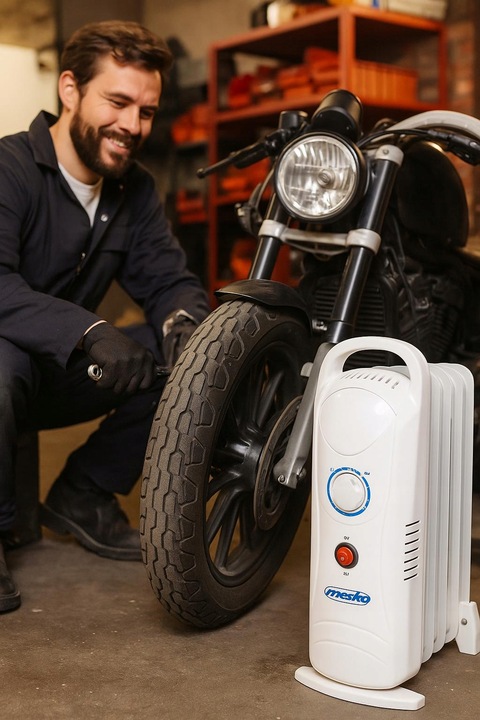 GRZEJNIK OLEJOWY ELEKTRYCZNY 800W OLEJAK 7 ŻEBEREK REGULACJA TEMP °C MESKO