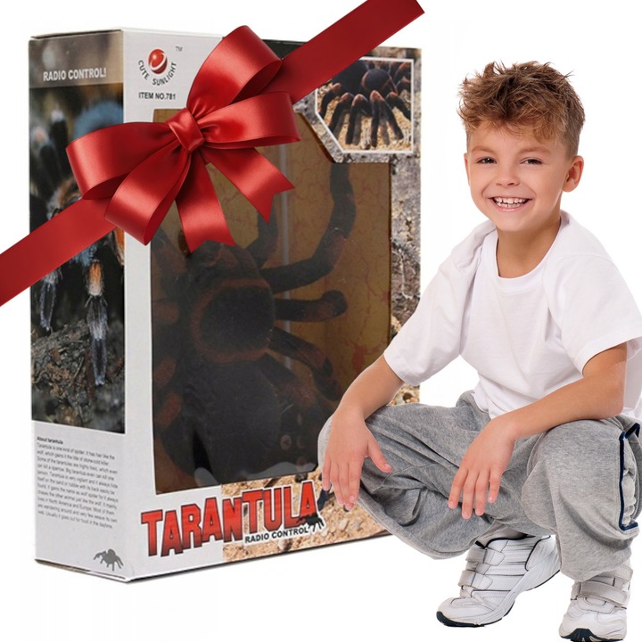 PAJĄK ZDALNIE STEROWANY LED NA PILOT DUŻY TARANTULA ZABAWKA DLA DZIECI