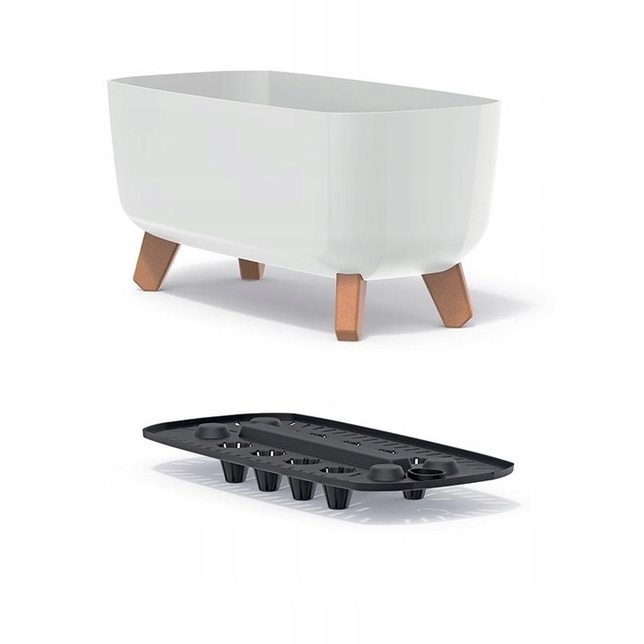 Doniczka na nóżkach Gracia Case DGCL400 Biała