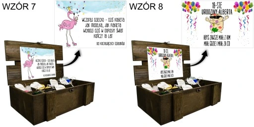 KUFEREK SKRZYNKA PREZENT NA URODZINY URODZINOWY 18 30 40 50