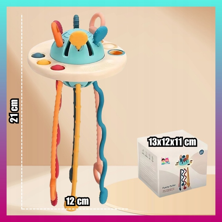 ZABAWKA SENSORYCZNA MONTESSORI GRYZAK DLA NIEMOWLĄT