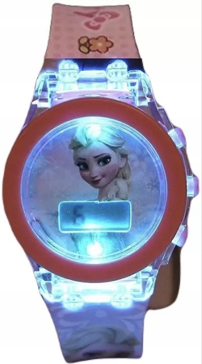 zegarek dziecięcy FROZEN kraina lodu LED dla dziewczynki dzieci ŚWIATŁO