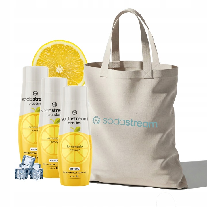 Zestaw Syrop koncentrat SodaStream Lemonade Zero 3x440ml + Torba GRATIS