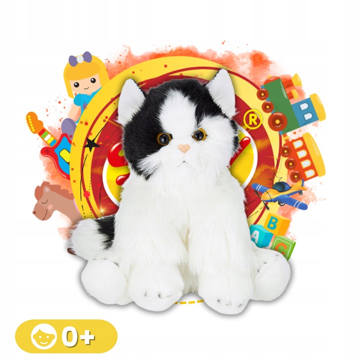 Maskotka kot pluszowy jak żywy przytulanka miękka prezent pluszak kocia