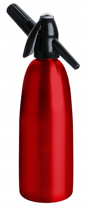 NOWY SATURATOR DO WODY GAZOWANEJ SODOWEJ SYFON Czerwony - 1 litr