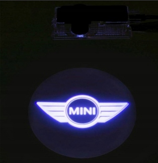 LOGO LED PROJEKTORY 2x LAMKI DRZWI PODŚWIETLENIE R56 R57 R58 COOPER MINI