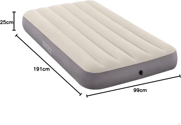 Intex 64101 Nadmuchiwane łóżko pojedyncze 99x191x25cm