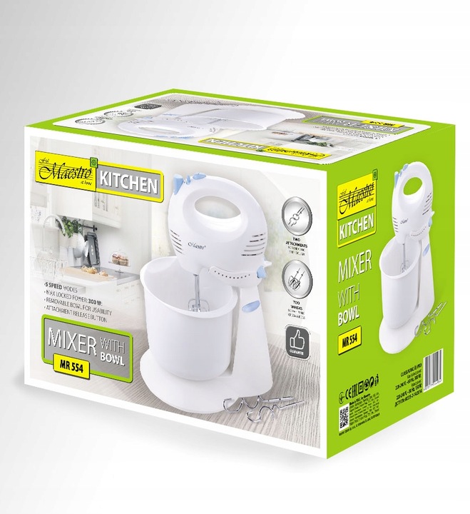 MIKSER ROBOT KUCHENNY MAESTRO MR-554 Z MISĄ 300W