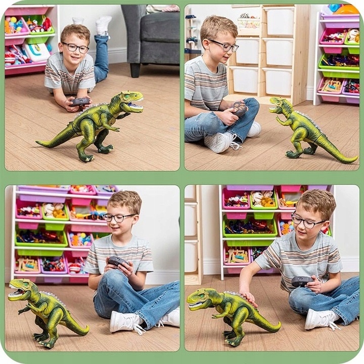Dinozaur Interaktywny Zdalnie Sterowany Na Pilota Zabawka T rex Rc Robot