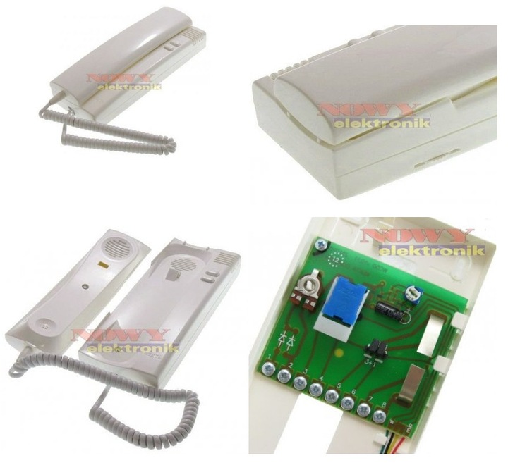 Domofon analogowy 3+1 oraz 5+1 Wekta Unifon TK-6 biały