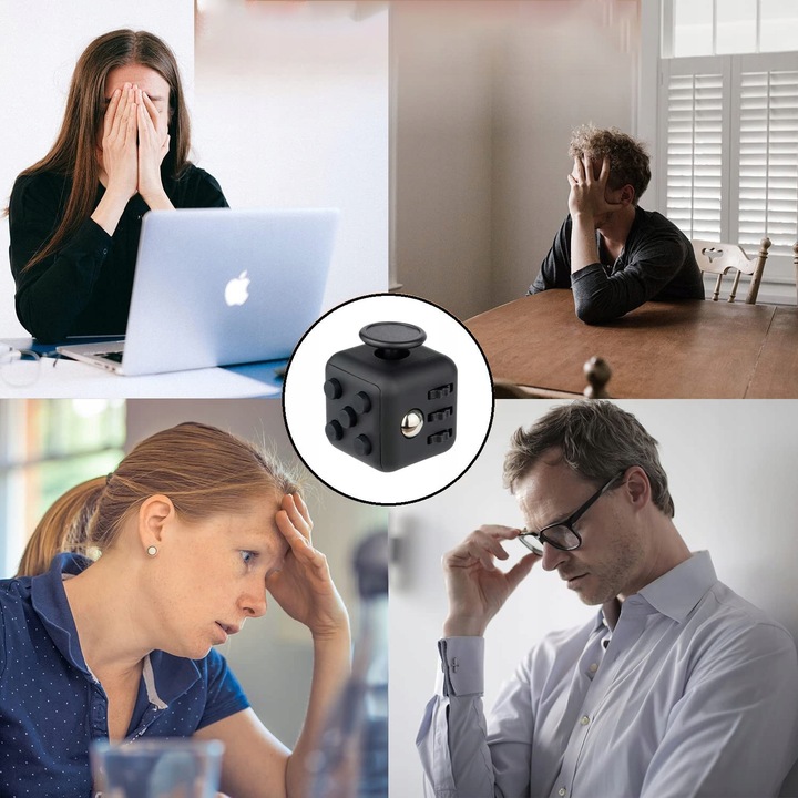 4X HAND CUBE KOSTKA ANTYSTRESOWA FIDGET CUBE TOYS przyciski pokrętła w dłoń