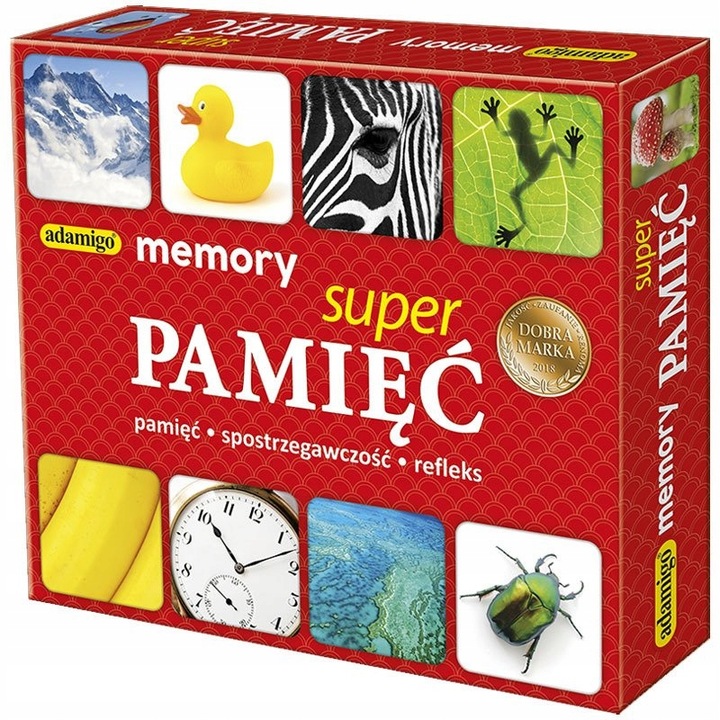 Gra Pamięciowa Memory Super Pamięć Dla Dzieci 5+ Adamigo