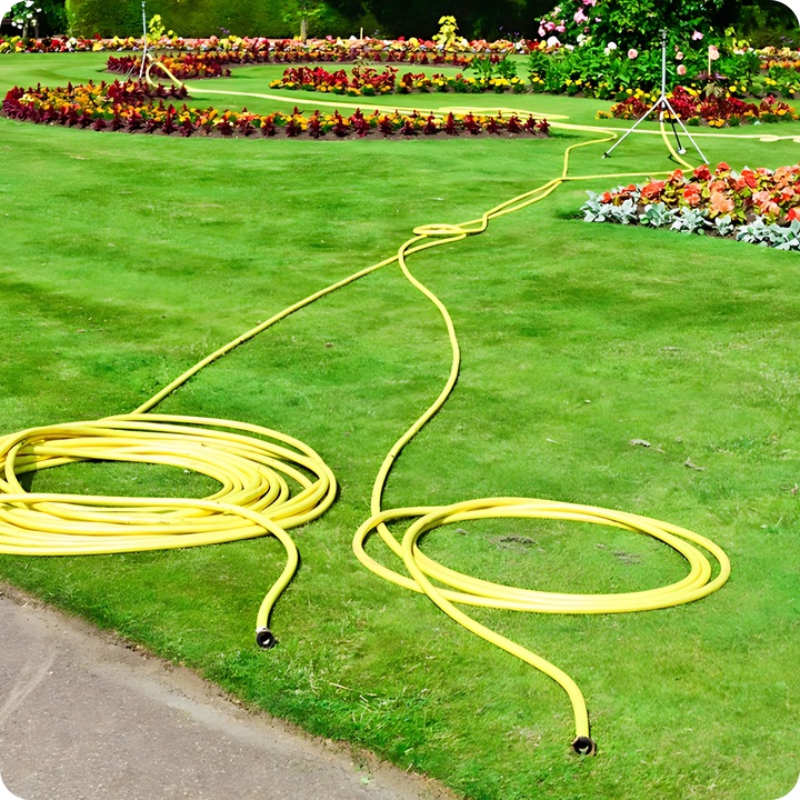 WĄŻ OGRODOWY 3/4" 30m WZMACNIANY MEGA WYTRZYMAŁY Do podlewania ogrodu żółty