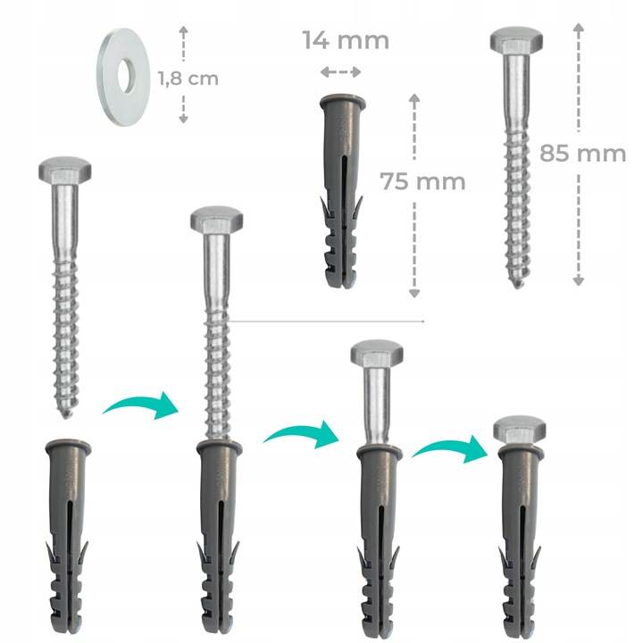 HAK MOCOWANIE SUFITOWE STALOWY UCHWYT DO MONTAŻU PASÓW TRX HUŚTAWKI WORKA