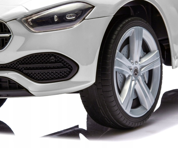 Mercedes C-Class Pojazd Z Rączką Dla Dzieci Jeźdźik Autko Pchacz Biały 12m+