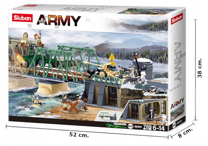 Klocki Bitwa Na Moście Jeep W Pułapce Armia Wojsko BUNKIER DZIAŁO 8 FIGUREK