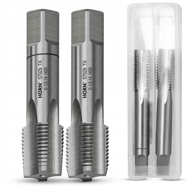 GWINTOWNIKI 1/2 CALA - 14 CALOWE do RUR GWINTOWNIK zestaw 2szt HSS DIN5157