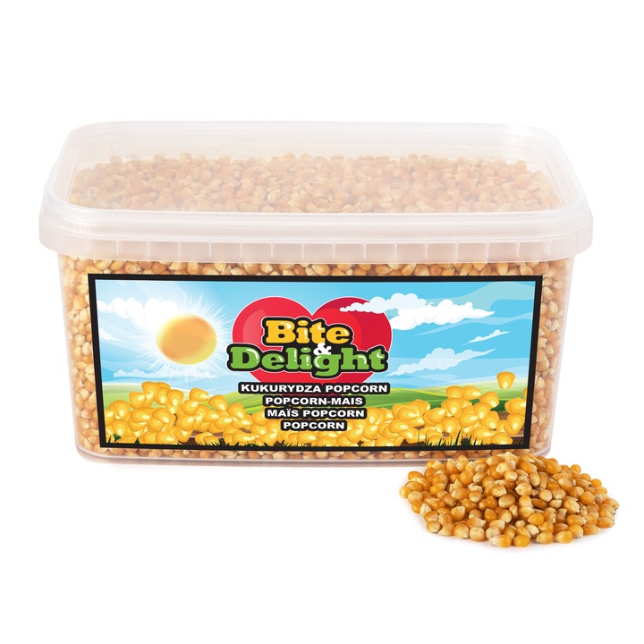 POPCORN KUKURYDZA ZIARNO DO PRAŻENIA BEZ SOLI 99,8% OTWARTYCH ZIAREN 4kg