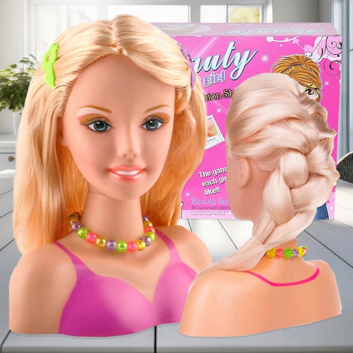 LALKA GŁÓWKA głowa lalki do czesania układania fryzur i malowania makijażu