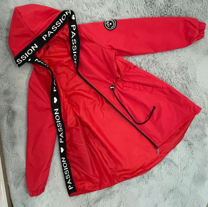 ASYMETRYCZNA PARKA kurtka Z KAPTUREM 4 KOLORY XS