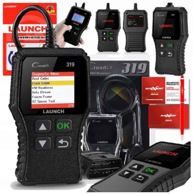 NAJLEPSZY PROFESJONALNY TESTER DIAGNOSTYCZNY LAUNCH CR319 OBDII JĘZYKPOLSKI
