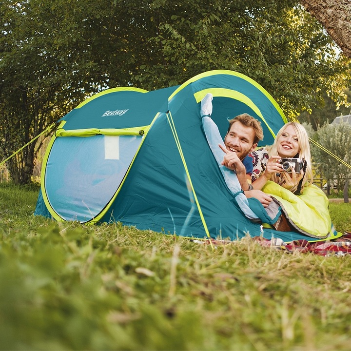Namiot Turystyczny Kempingowy 2 Osobowy 223x145 Pop-UP Torba Bestway 68086