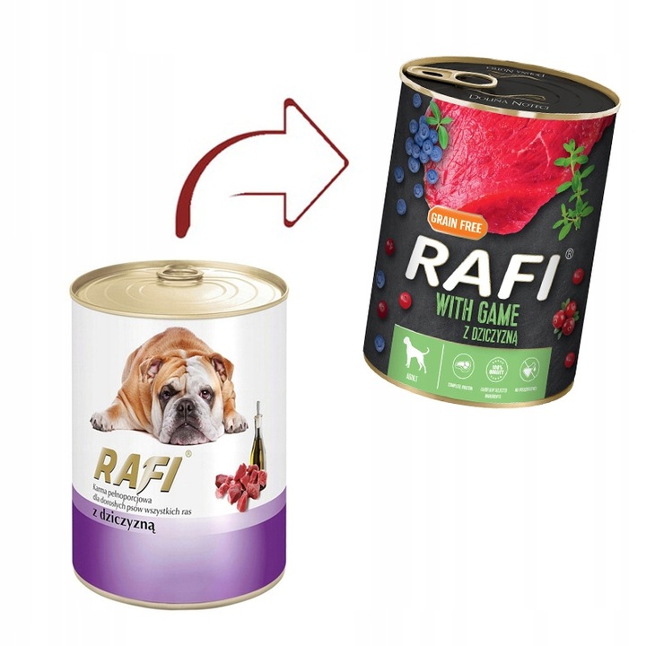 Rafi Premium MIX SMAKÓW Mokra karma dla psa 20x400g