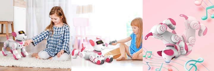 ROBOT INTERAKTYWNY PIES ZDALNIE STEROWANY PIESEK PROGRAMOWANY 17 FUNKCJE