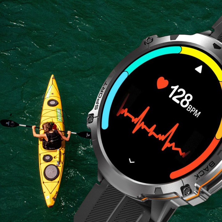 SMARTWATCH męski Rubicon ALWAYS DISPLAY KOMPAS BAROMETR AI
