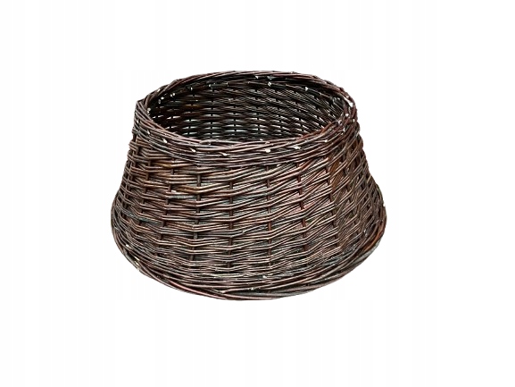 Ciemna osłona na stojak pod choinkę fi 60 cm naturalna