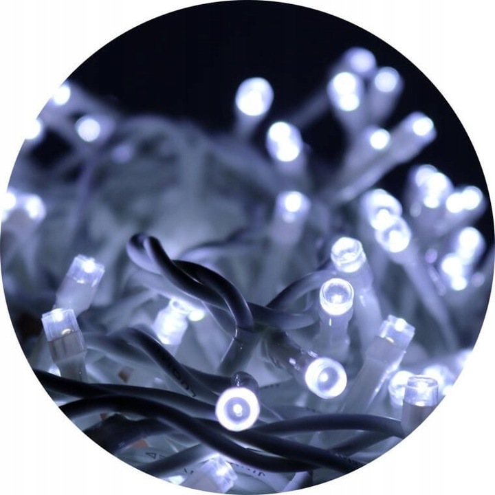 200 LED ZIMNY BIAŁY lampki wewnętrzne choinkowe świąteczne Święta dekoracja