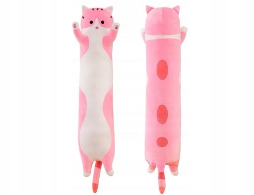 Długi Kotek Kot Maskotka Poduszka Pluszak Urocza Przytulanka 150cm XL