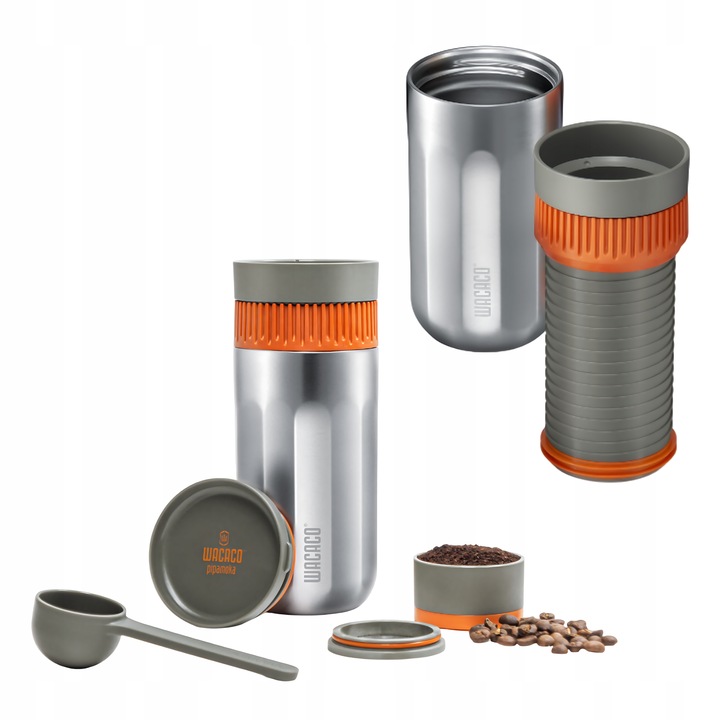 Przenośny Ekspres Do Kawy Z Kubkiem 2w1 Wacaco Pipamoka Stal Nierdzewna